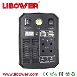 Generator Cadangan Baterai UPS Portabel, Inverter Sumber Daya Dapat Diisi Ulang dengan Outlet AC 110V/500W