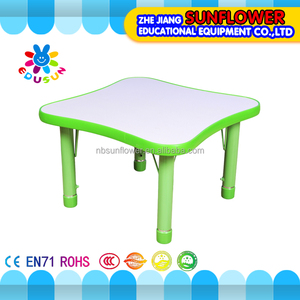 Mesa de plástico los niños de preescolar ama portabilidad ajustable estudio 4 personas escritorio - Product Image 2