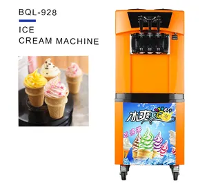 Máquina automática de helados de 3 sabores, máquina de helado de servicio suave, Filipinas