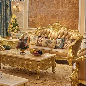 Luxury Italy da sectional sofa set cho living đồ nội thất phòng