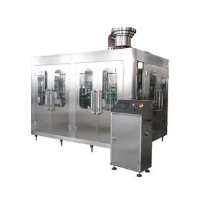 screw capping glass bottle beer drink washing filling capping machine in factory price