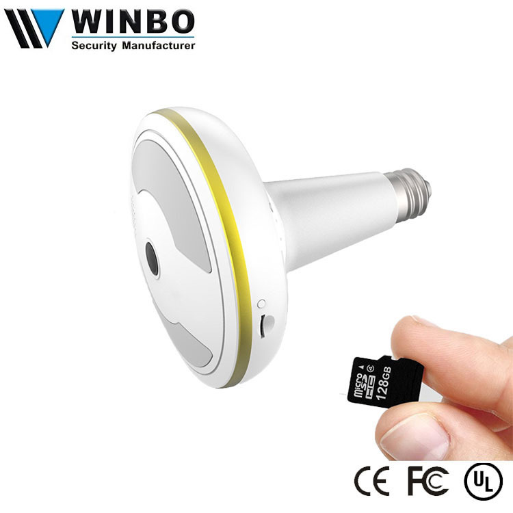 1080 P Sans Fil IP Caméra Ampoule Lumière FishEye Maison Intelligente CCTV 3D 360 degrés VR Caméra 2MP WiFi
