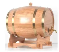 Mini Pine Wood Decorative Wine Barrel for Beer, 3 L