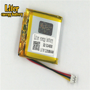 Plugue 2.0-<strong>3</strong> P <strong>3</strong>.7 524038 mAh 1200 V Recarreg&aacute;vel LiPo battery solar Lithium Battery Li-ion polymer with PCM - Product Image 1
