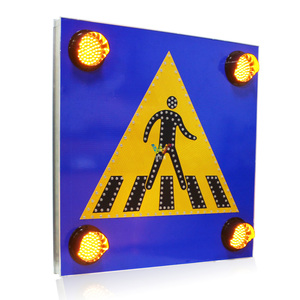 12 anni di fabbrica attraversamento pedonale illuminato segnale di avvertimento solare sistema di segnali stradali con spia luminosa - Product Image 4