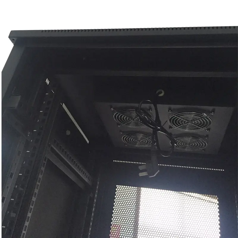 Soundproof 42u spcc material black indoor telecom server rack with 1000 depth