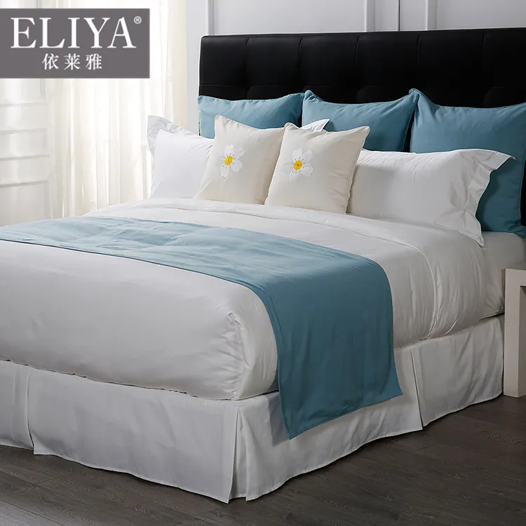 White Bed Sheets King Size Cotton Hotel Bedding Sheets And Pillow Case