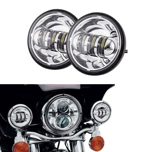 Ovovovs Custom Manufacturers Chrome/Black 12v 30W moto Bike 4.5 pollici Driving Light <span class=keywords><strong>Led</strong></span> <span class=keywords><strong>fendinebbia</strong></span> per Harley - Product Image 1