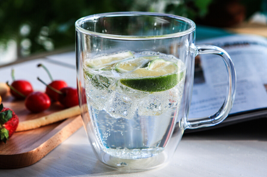 250/350/450ml double wall borosilicate glass coffee mug