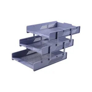 2022 China wholesaler High quality Office Stationery 3 Layer plastic Desk Organizer File Tray/Letter Tray/document tray