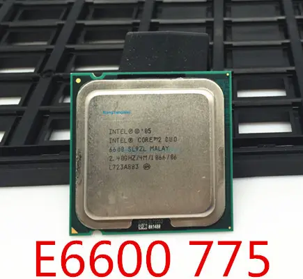 Оригинальный процессор Intel E6600 Core 2 Duo разъем 775 процессор 2,40 ГГц 4M 1066 МГц
