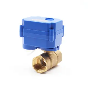 2 Way CWX-15N Mini Kuningan Electric Actuator Motor Dioperasikan Ball Valve 12 V 24 V 220 V