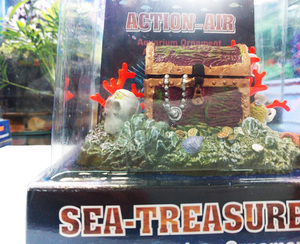 Coffre au trésor En Forme <span class=keywords><strong>Aquarium</strong></span> Air <span class=keywords><strong>Action</strong></span> Ornement Fish Tank Aquascaping Décor - Product Image 5
