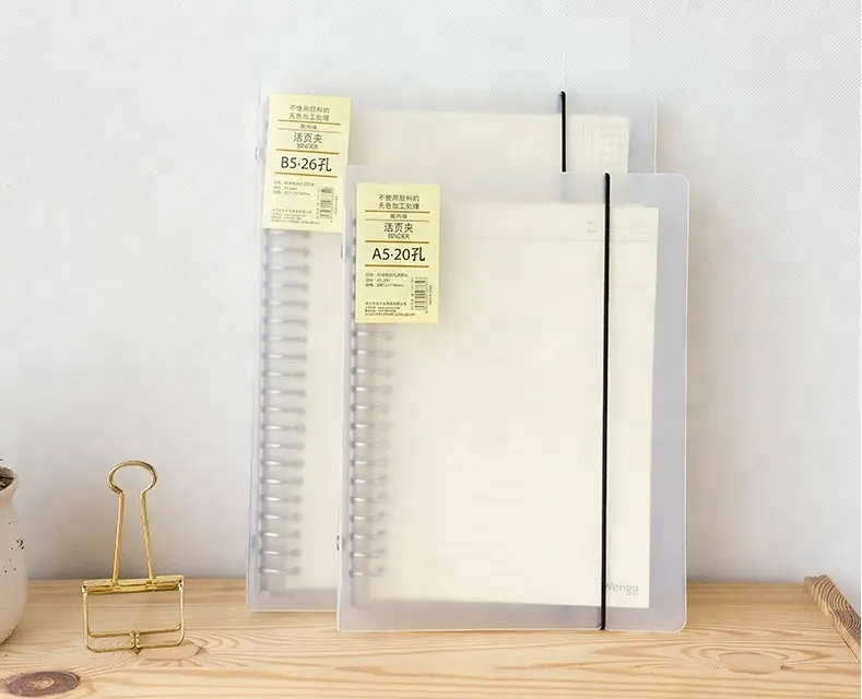 Transparent PVC cover filler dotted notebook