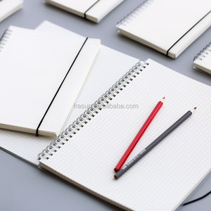 Stampa personalizzata bianco PVC copertina in plastica vuota a <span class=keywords><strong>spirale</strong></span> Notebook <span class=keywords><strong>con</strong></span> copertina trasparente per studenti ufficio cancelleria - Product Image 3