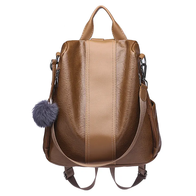 Girl's School Rucksack College Bookbag Lady Travel Backpack convertible shoulder cross body leather handBag
