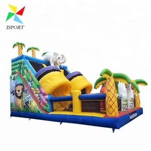 거대한 성곽 러시아 Trampoline 팽창식 유원지 활주/러시아 작풍 funworld inflatables 거대한 풍선 팽창식 활주