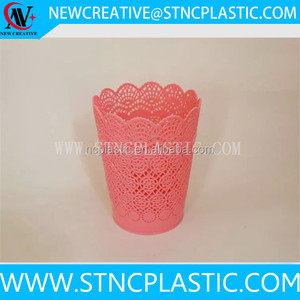 <span class=keywords><strong>Mini</strong></span> <span class=keywords><strong>Cestino</strong></span> Portarifiuti da Auto in Pizzo Semi-Forato Creativo da Scrivania Piccolo Contenitore Portaoggetti - Product Image 2