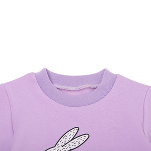 Set di <span class=keywords><strong>Abbigliamento</strong></span> <span class=keywords><strong>Invernale</strong></span> per Bambine di 3 Anni con Stampa di Coniglio Viola e Ricami, Maniche Lunghe in Cotone - Product Image 3