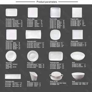 Plato Cuadrado Blanco de Porcelana Ecológico de Grado Alimenticio, Plato Plano para Servir Filetes, Plato para Postres, Diseño Clásico, Apto para Microondas y Lavavajillas - Product Image 6