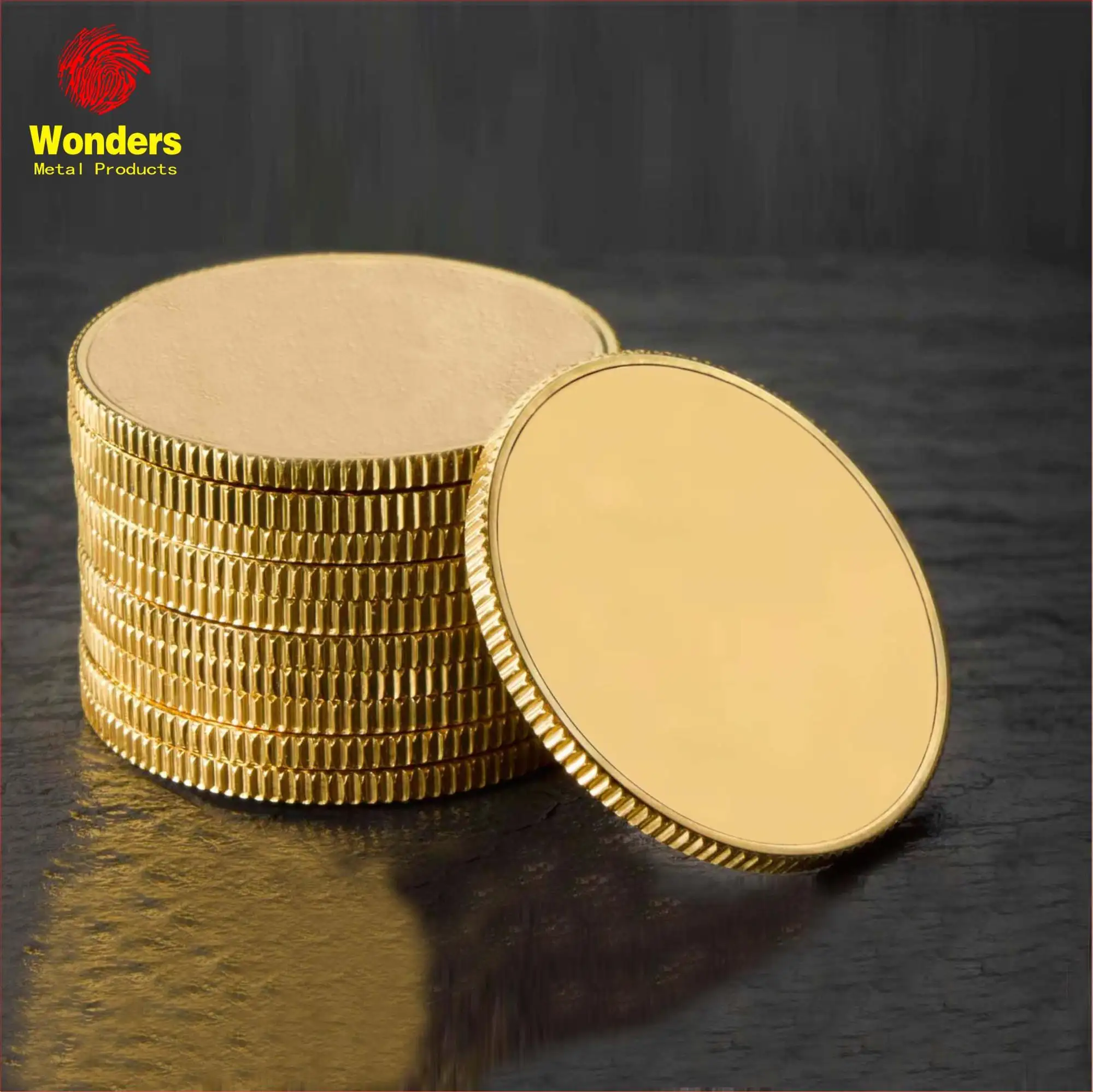 Personalizado de alta qualidade moedas de bronze de metal estamparia em branco
