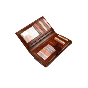 Nuovo prodotto RFID blocco degli uomini del cuoio genuino lungo <span class=keywords><strong>portafoglio</strong></span> con supporto di carta - Product Image 3