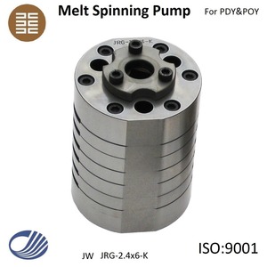 Pompe à engrenages doseuse <span class=keywords><strong>Jingwei</strong></span> JRG-0.6 4.0cc X6 pour machine à filer les fibres chimiques FDY POY par procédé de fusion - Product Image 1