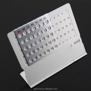 Campione Gratuito Calendario Perpetuo da Tavolo in Alluminio Stampato 2026 per Scopi Promozionali - Product Image 2