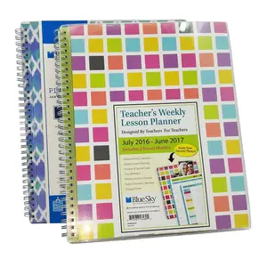 New custom design di cancelleria di carta di business rilegato a spirale a5 personale ufficiale planner notebook