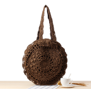 Crochet Knitting Hollow Out Handmade Handbag <strong>Straw</strong> Tote <strong>Bag</strong> Rattan <strong>Bag</strong> Women - Product Image 3