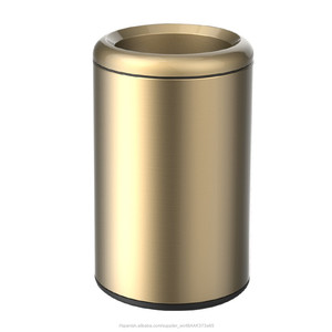 12L cubo de basura de acero inoxidable redonda en el <span class=keywords><strong>hotel</strong></span> teatro basura con grandes abierto - Product Image 3