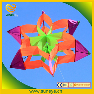 41 inch Colorful 3D Lotus Flower Kite Single Line Box Kite Outdoor sports Toy for kids stereo kite with flying line