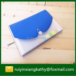 Plástico fosco claro cor cordão elástico encerramento acordeão pasta de arquivo - Product Image 1