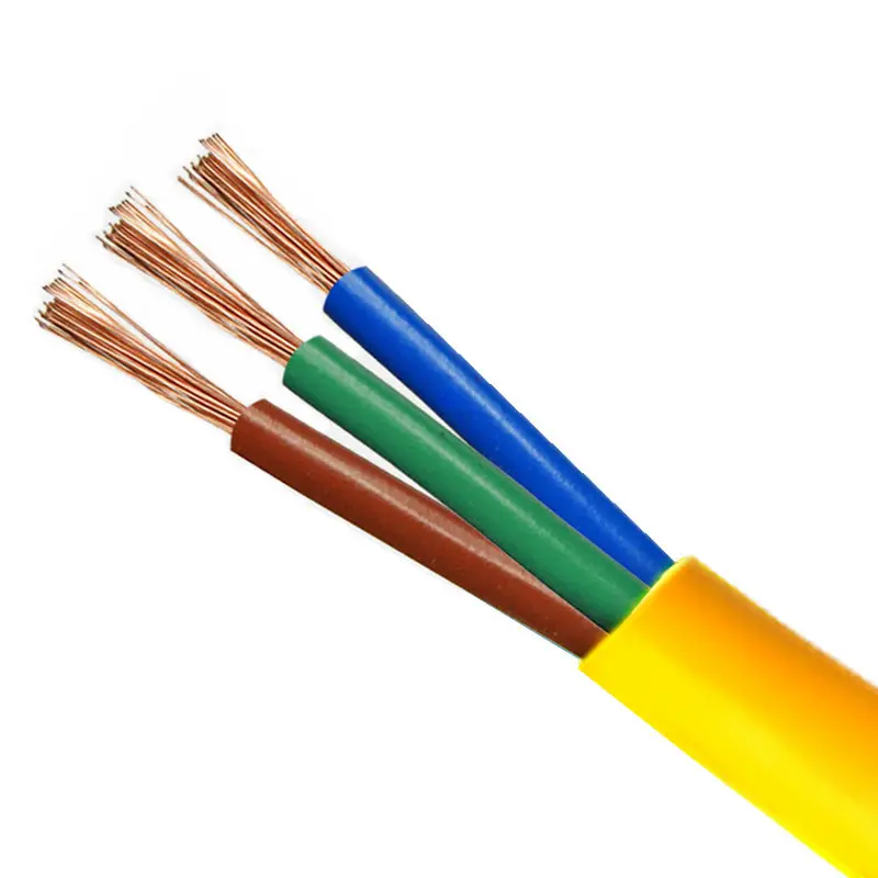 PFT Memproduksi Warna Putih/Hitam/Kuning 3 Core 450/750V Kabel Listrik Tegangan Terukur/Kabel Daya/Kawat Elektrik