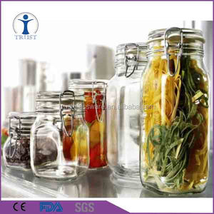 En <span class=keywords><strong>gros</strong></span> clair trois alimentaire <span class=keywords><strong>bocal</strong></span> en verre hermétique - Product Image 5