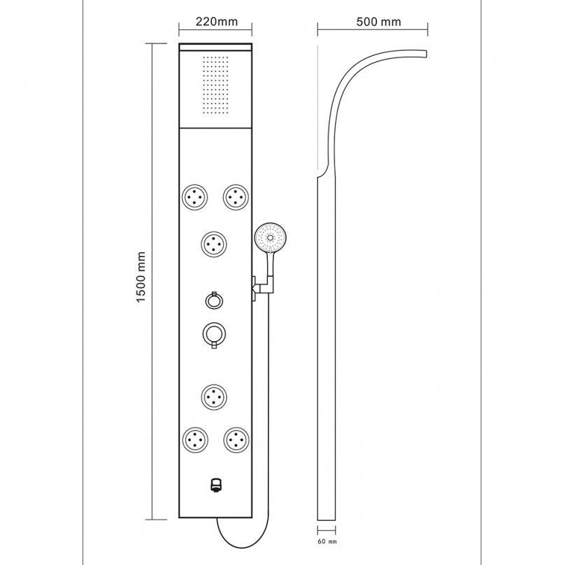 Alibaba Chine Précipitations Colonne Colonnes de Douche En Acier Inoxydable