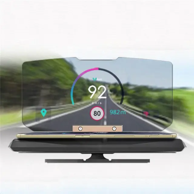 Factory car item hud head up display GPS HUD 01 car hud with screen for iphone for samsung s9