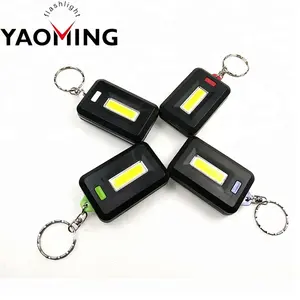 New Product Mini Portable COB Flashlight Pocket Light With Keychain