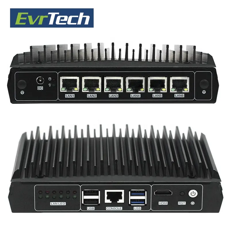 6 lan firewall appliance i5-5200U server router computer mini pc with NGFF interface support pfsense and 4K display