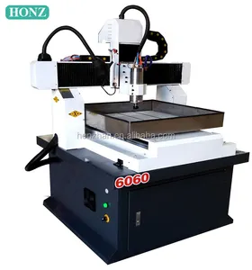 Honzhan mesin penggilingan CNC 6060 kualitas tinggi kinerja tinggi dengan perangkat Putar