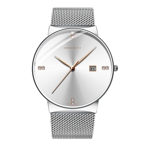 Orologio da Uomo Hannah Martin <span class=keywords><strong>901</strong></span>, Orologio al Quarzo di Lusso con Calendario, Cinturino in Acciaio Inossidabile, Impermeabile - Product Image 5