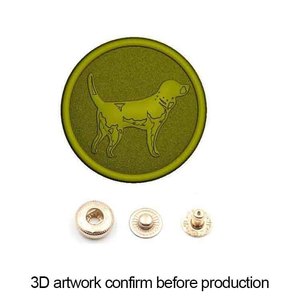 Bán buôn khắc logo tùy chỉnh bốn phần kim loại Báo Chí Snap Nút cho áo khoác - Product Image 4