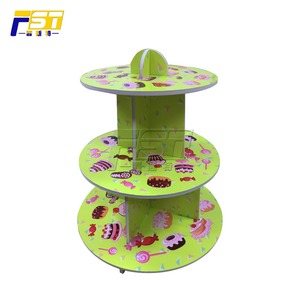 3 cartón Tier papel soporte de la torta para el cumpleaños y la boda partido - Product Image 1