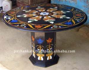 ท็อปส์ซูโต๊ะฝังหินอ่อนรอบสีดำ - Product Image 1