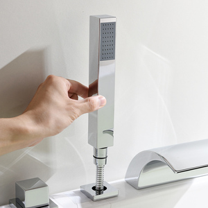 In Ottone massiccio Vasca da <span class=keywords><strong>bagno</strong></span> <span class=keywords><strong>Rubinetto</strong></span> <span class=keywords><strong>con</strong></span> Pull Out Doccia A Mano Testa Diffuso Cascata <span class=keywords><strong>Lavandino</strong></span> Del <span class=keywords><strong>Bagno</strong></span> Rubinetti vasca da <span class=keywords><strong>bagno</strong></span> <span class=keywords><strong>rubinetto</strong></span> - Product Image 4