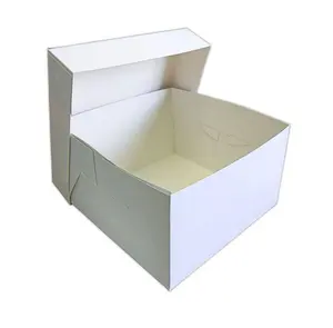 2024 מכירה עליונה קופסת מאפים לבנה קופסת עוגה גבוהה לחגיגות יום הולדת למסיבת חתונה