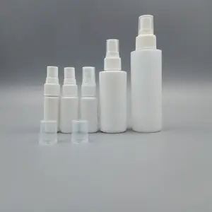 Transluzenten 10ml zu 125ml HDPE kunststoff flache schulter spray flasche mit nebel pumpe sprayer