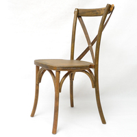 Eventfur chêne bois rustique antique X chaise arrière
