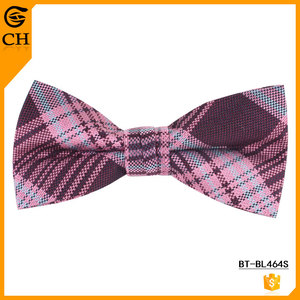 Trend 2020 High Quality Plaid Woven Pattern Cufflink Bow Tie Handkerchief and <strong>Suspender</strong> Custom 100% Silk Tie <strong>Sets</strong> for Men - Product Image 2