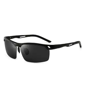 Gafas de sol polarizadas de aleación de aluminio y magnesio para hombre, lentes TAC de gran tamaño para conducir, novedad, moda 2022